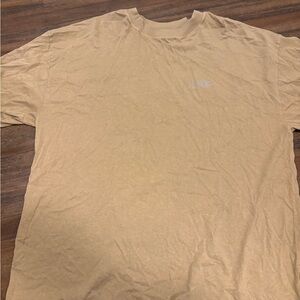 Casual Tan Short Sleeve Men's Tee